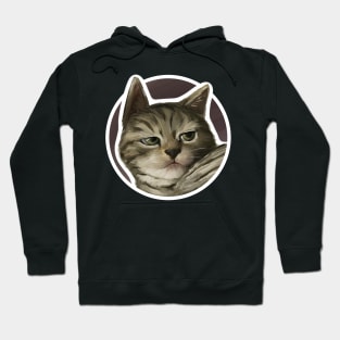 Bored cat round Hoodie